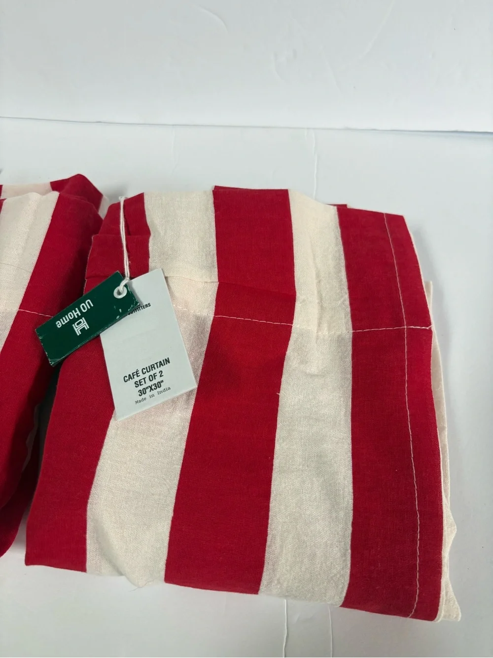 NWT Urban Outfitters Striped Patterned Café Curtain Set